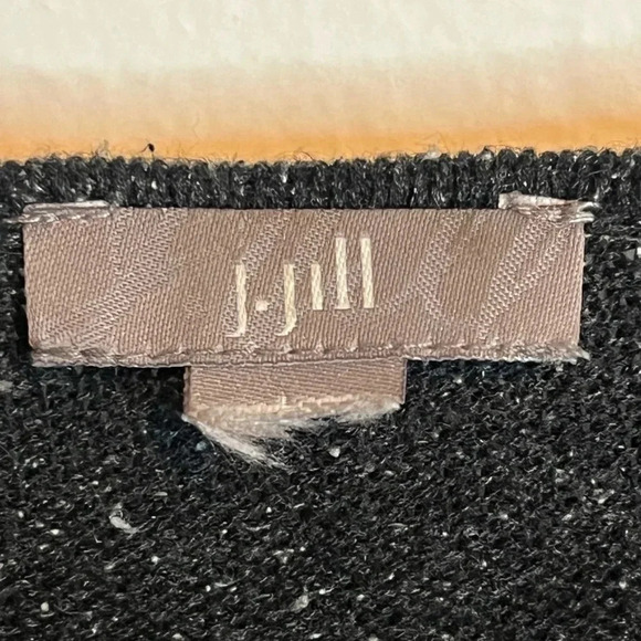 J Jill Metallic Silk MIDI Sweater Dress Holiday Contemporary Gray - Picture 7 of 10